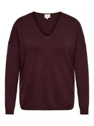 ONLY Carmakoma Sweter w kolorze bordowym rozmiar: L-50/52. Czerwone swetry klasyczne damskie Only Carmakoma, l, bez kołnierzyka. Za 114.95 zł.