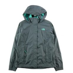 Second life - Kurtka przeciwdeszczowa damska The North Face HyVent - Jak nowy. Szare kurtki damskie The North Face, m, bez wzorów, z materiału, bez kaptura. Za 212.96 zł.