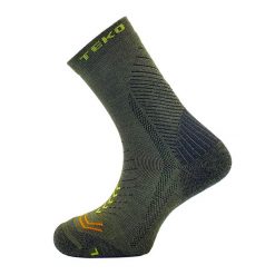 Skarpety sportowe z wełną merino Teko ecoHIKE Discovery Light Half Cushion 2.0. Szare skarpetki damskie TEKO, bez wzorów, z wełny. Za 59.99 zł.