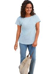 WITT WEIDEN Bluzka w kolorze błękitnym rozmiar: 44. Niebieskie bluzki damskie WITT WEIDEN, bez wzorów, z bawełny, bez kołnierzyka, bez ramiączek. Za 43.99 zł.