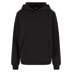 Polarowa bluza z kapturem damska Urban Classics. Czarne bluzy damskie Urban Classics, bez wzorów, z polaru, z kapturem. Za 183.50 zł.