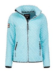 Geographical Norway Kurtka polarowa "Uparola" w kolorze błękitnym rozmiar: L. Niebieskie kurtki damskie Geographical Norway, l, bez wzorów, z polaru, bez kaptura. Za 97.95 zł.