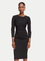 Rinascimento Sukienka koktajlowa CFC0130327003 Czarny Slim Fit. Czarne sukienki damskie Rinascimento, bez wzorów, z syntetyku, wizytowe, bez ramiączek. Za 529.99 zł.