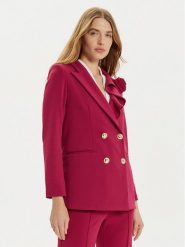 Rinascimento Marynarka CFC0121326003 Bordowy Regular Fit. Czerwone marynarki i żakiety damskie Rinascimento, l, bez wzorów, z syntetyku. Za 479.99 zł.