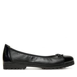 Baleriny Caprice. Czarne balerinki damskie Caprice, bez wzorów. Za 299.99 zł.