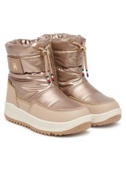 Tommy Hilfiger Śniegowce Loki T3AD-35206-1474 M Beżowy. Brązowe kozaki dziewczęce Tommy Hilfiger, bez wzorów, bez obcasa, bez zapięcia. Za 534.99 zł.