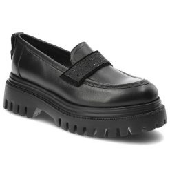 Czarne Półbuty Karino Eleganckie Skórzane Buty. Czarne półbuty damskie Karino, na wiosnę, bez wzorów, ze skóry, bez obcasa, bez zapięcia. Za 359.00 zł.