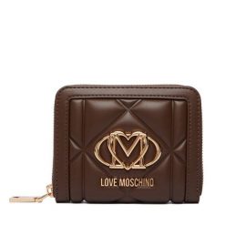 Portfel LOVE MOSCHINO. Brązowe portfele damskie Love Moschino, bez wzorów. Za 459.99 zł.