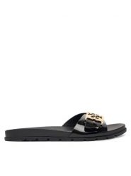 Tory Burch Klapki Buckle Slide 157872 Czarny. Czarne klapki damskie Tory Burch, bez wzorów, ze skóry, bez obcasa, bez zapięcia. Za 639.99 zł.