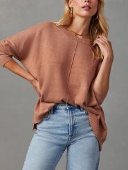 LA Angels Sweter w kolorze jasnobrązowym rozmiar: M. Brązowe swetry klasyczne damskie LA Angels, m, bez kołnierzyka. Za 175.45 zł.