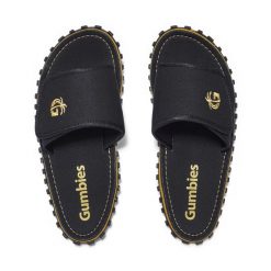 Klapki GUMBIES STRIDER SLIDE UNISEX. Czarne klapki damskie Gumbies, bez wzorów, bez obcasa, bez zapięcia. Za 114.99 zł.