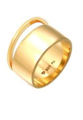 Elli Bandring Stacking Breit Schmal 2er Set 925 Sterling Silber Pierścionki 1 ct Damski. Szare pierścionki damskie Elli, srebrne. Za 333.99 zł.
