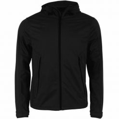 Kurtka puchowa Stanno Prime Softshell. Czarne kurtki damskie STANNO, m, bez wzorów, prążkowane, z kapturem. Za 344.00 zł.