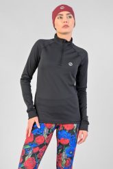 Bluza Coldproof Ocieplana Zip Damska Nessi Sportswear. Czarne bluzy damskie NESSI SPORTSWEAR, na jesień, m, bez wzorów, z elastanu, bez kaptura. Za 499.00 zł.