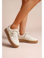 Foreverfolie Sneakersy w kolorze złoto-kremowym rozmiar: 41. Brązowe obuwie sportowe damskie Foreverfolie, bez zapięcia. Za 100.99 zł.