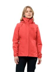 Jack Wolfskin Kurtka przeciwdeszczowa "Stormy Point" w kolorze czerwonym rozmiar: S. Czerwone kurtki sportowe damskie Jack Wolfskin, s, bez wzorów, z materiału, bez kaptura. Za 232.78 zł.