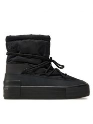 Calvin Klein Jeans Botki Vulc Flatform Snow Boot Wn YW0YW01591 Czarny. Czarne botki damskie Calvin Klein Jeans, z jeansu, bez obcasa, na płaskiej podeszwie, bez zapięcia. Za 299.99 zł.