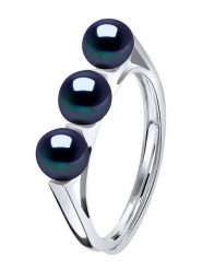 Mitzuko Srebrny pierścionek z perłami rozmiar: onesize. Szare pierścionki damskie Mitzuko, z perłą, srebrne. Za 252.99 zł.