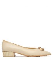 Hispanitas Czółenka HV264775 C003 Écru. Czółenka damskie Hispanitas, bez wzorów, ze skóry, bez obcasa. Za 569.99 zł.