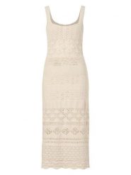 Rich & Royal Sukienka w kolorze kremowym rozmiar: M. Brązowe sukienki damskie Rich & Royal, bez wzorów, z bawełny, bez ramiączek. Za 194.18 zł.