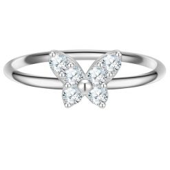 Glanzstücke München Pierscionek Motyl z Srebra Sterling w srebrze z Cyrkonia Pierścionki 1 ct Damski. Białe pierścionki damskie Glanzstücke München, z cyrkonią, srebrne. Za 186.99 zł.