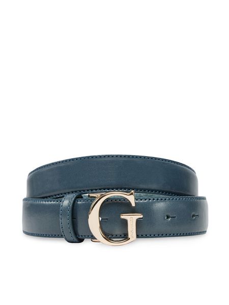 Guess Pasek Damski BW9118 P4230 Niebieski. Niebieskie paski damskie Guess, z aplikacjami, ze skóry. Za 159.99 zł.