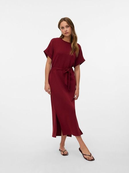 ONLY Sukienka w kolorze bordowym rozmiar: S. Czerwone sukienki damskie Only, bez wzorów, z tkaniny, bez ramiączek. Za 69.91 zł.