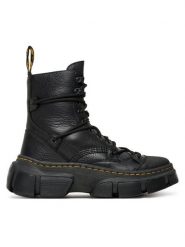 Dr. Martens Trzewiki Dmxl DM41646001 Czarny. Czarne botki damskie Dr Martens, ze skóry, bez obcasa, na płaskiej podeszwie, bez zapięcia. Za 799.99 zł.
