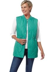 WITT WEIDEN Kamizelka pikowana w kolorze turkusowym rozmiar: 48. Niebieskie kamizelki damskie WITT WEIDEN, bez wzorów, bez kaptura. Za 34.99 zł.