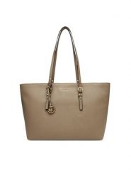 MICHAEL Michael Kors Torebka Quinn 30T5GQNT9L Beżowy. Brązowe shopper bag MICHAEL Michael Kors, bez wzorów, ze skóry, bez dodatków. Za 889.99 zł.