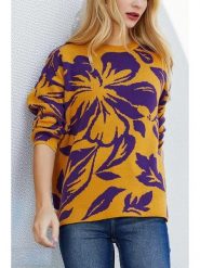 LA Angels Sweter w kolorze musztardowo-fioletowym rozmiar: XL. Różowe swetry klasyczne damskie LA Angels, xl, bez kołnierzyka. Za 130.99 zł.