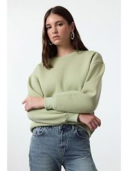 Trendyol Bluza w kolorze zielonym rozmiar: M. Zielone bluzy damskie Trendyol, m, bez wzorów, z bawełny, bez kaptura. Za 65.85 zł.