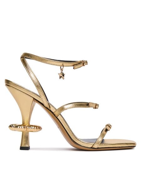 Marc Jacobs Sandały 2P5FPM001F14 Złoty. Żółte sandały damskie Marc Jacobs, bez wzorów, ze skóry, bez obcasa, na szpilce, bez zapięcia. Za 1,879.00 zł.