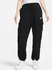 Nike Sportswear Spodnie dresowe w kolorze czarnym rozmiar: L. Czarne spodnie dresowe damskie Nike Sportswear, l, bez wzorów, z dresówki. Za 153.71 zł.