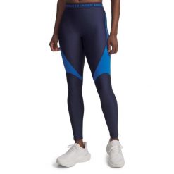 Legginsy Under Armour Ua Hg Rib Legging Damskie. Niebieskie legginsy sportowe damskie Under Armour, s, bez wzorów, z elastanu, na fitness i siłownię. Za 278.99 zł.