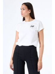 Garcia Koszulka w kolorze białym rozmiar: XL. Białe bluzki damskie Garcia, xl, bez wzorów, z bawełny, bez kołnierzyka, bez ramiączek. Za 78.99 zł.