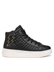 Geox Sneakersy J Mikiroshi J56DVE 000BC C9999 S Czarny. Czarne buty sportowe dziewczęce Geox, ze skóry, bez zapięcia. Za 159.99 zł.