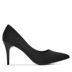 Szpilki DeeZee. Czarne szpilki damskie DeeZee, bez wzorów, bez obcasa, na szpilce, bez zapięcia. Za 129.99 zł.