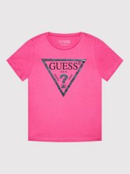 Guess T-Shirt J73I56 K8HM0 Różowy Regular Fit. Czerwone koszulki i t-shirty dziewczęce Guess, z aplikacjami, z bawełny, bez kołnierzyka, bez ramiączek. Za 75.00 zł.