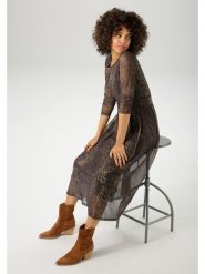 Aniston Sukienka w kolorze zielono-brązowym rozmiar: 40. Brązowe sukienki damskie Aniston, bez wzorów, bez ramiączek. Za 95.99 zł.