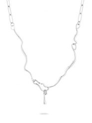 Liebeskind Naszyjnik z elementem ozdobnym - dł. 45 cm rozmiar: onesize. Szare naszyjniki damskie Liebeskind, ze stali. Za 230.59 zł.