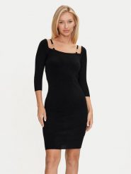 Marciano Guess Sukienka koktajlowa 4YGK58 5613Z Czarny Slim Fit. Czarne sukienki damskie Marciano Guess, z aplikacjami, z wiskozy, wizytowe, bez ramiączek. Za 359.99 zł.