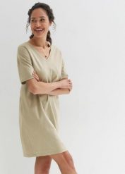 Sukienka T-shirtowa oversize z czystej bawełny (2 szt.). Czerwone sukienki damskie bonprix, bez wzorów, z bawełny, bez ramiączek. Za 117.99 zł.