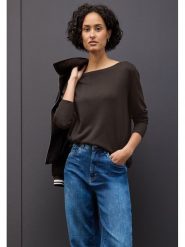 Cecil Sweter w kolorze ciemnobrązowym rozmiar: 40. Brązowe swetry klasyczne damskie Cecil, bez kołnierzyka. Za 91.77 zł.