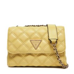Torebka Guess. Żółte listonoszki damskie Guess, z aplikacjami, bez dodatków. Za 289.99 zł.