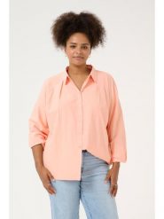 KAFFE curve Bluzka w kolorze brzoskwiniowym rozmiar: 50. Pomarańczowe bluzki damskie KAFFE curve, bez wzorów, bez kołnierzyka, bez ramiączek. Za 78.99 zł.