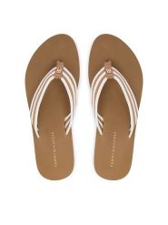 Tommy Hilfiger Japonki FW0FW09196 Beżowy jasny. Brązowe klapki damskie Tommy Hilfiger, bez wzorów, z syntetyku, bez obcasa, bez zapięcia. Za 189.99 zł.