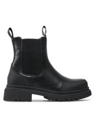 DeeZee Kozaki CS5819-05 Czarny. Czarne kozaki dziewczęce DeeZee, bez wzorów, ze skóry, bez obcasa, bez zapięcia. Za 149.99 zł.