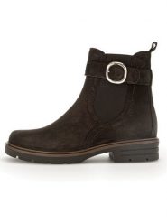 Gabor Skórzane botki w kolorze brązowym rozmiar: 38. Brązowe botki damskie Gabor, z zamszu, bez obcasa, bez zapięcia. Za 243.27 zł.