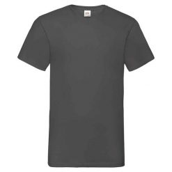 Koszulka Unisex Dla Dorosłych Z Dekoltem W Szpic. Niebieskie bluzki damskie Fruit of the Loom, xl, bez wzorów, bez kołnierzyka, bez ramiączek. Za 44.99 zł.